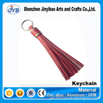fancy quality custom tassels keyring pu leather fancy tassel keychain